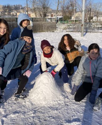 Neige à l’école